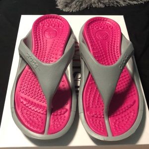 Croc flip flops